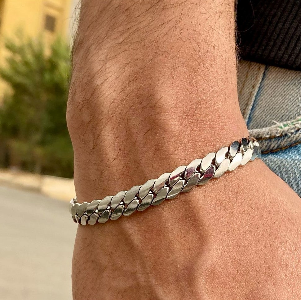 Men's silver bracelet