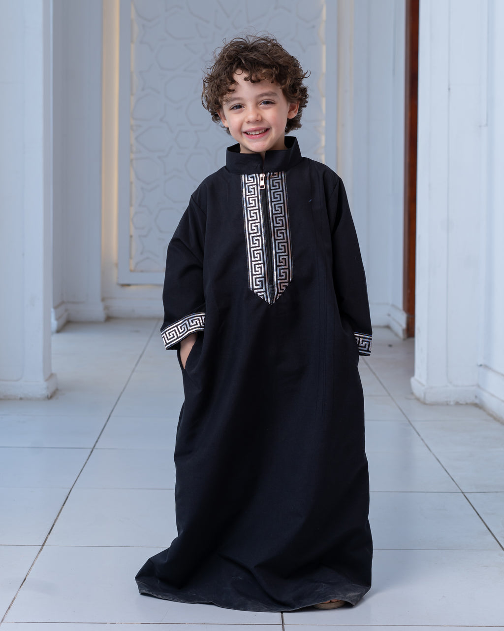 Children's Jalabya with a collar