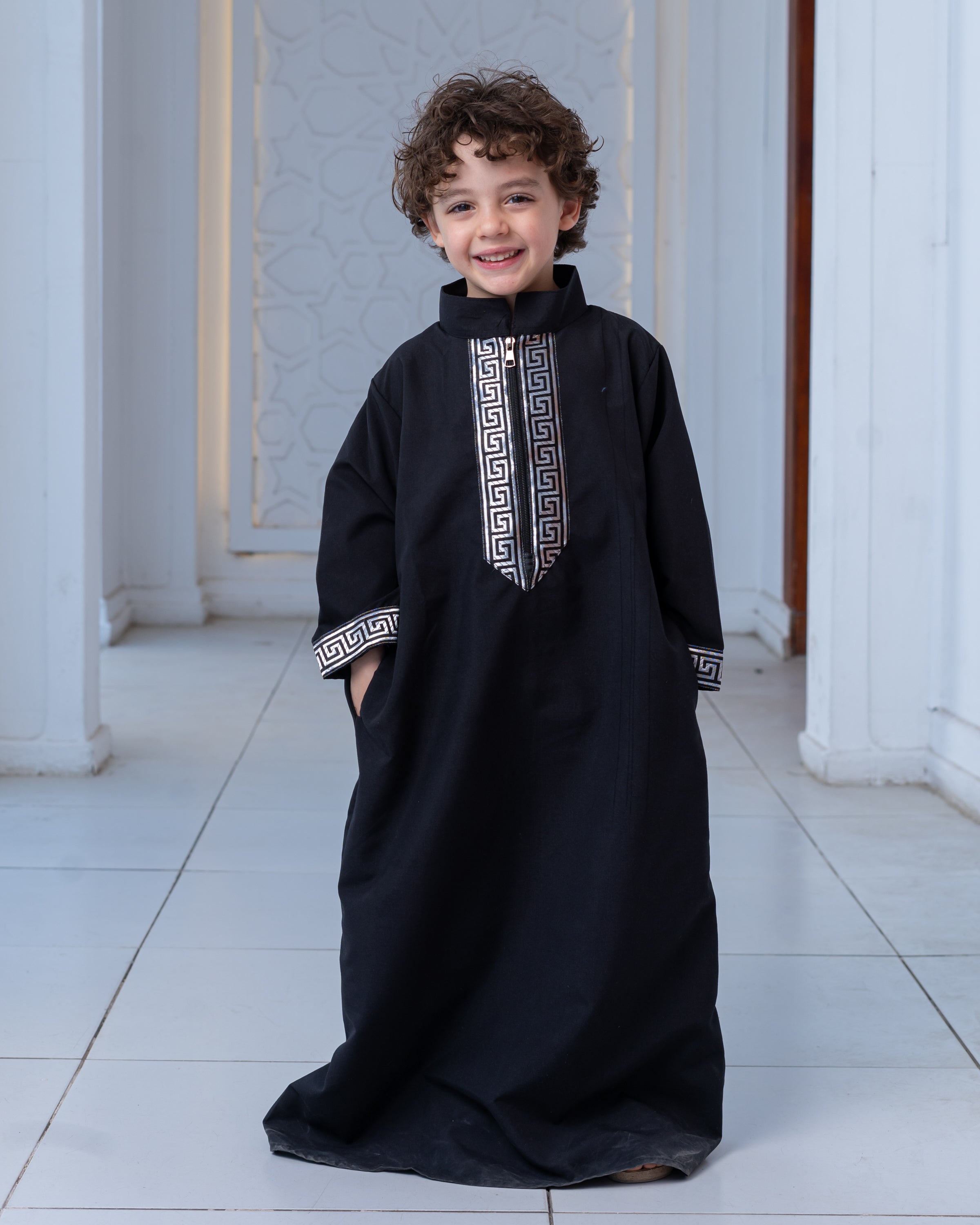 Children's Jalabya with a collar