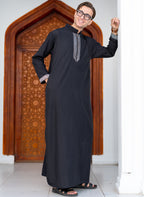 Luxury jalabya with a collar
