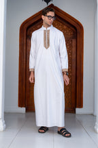 Luxury jalabya with a collar