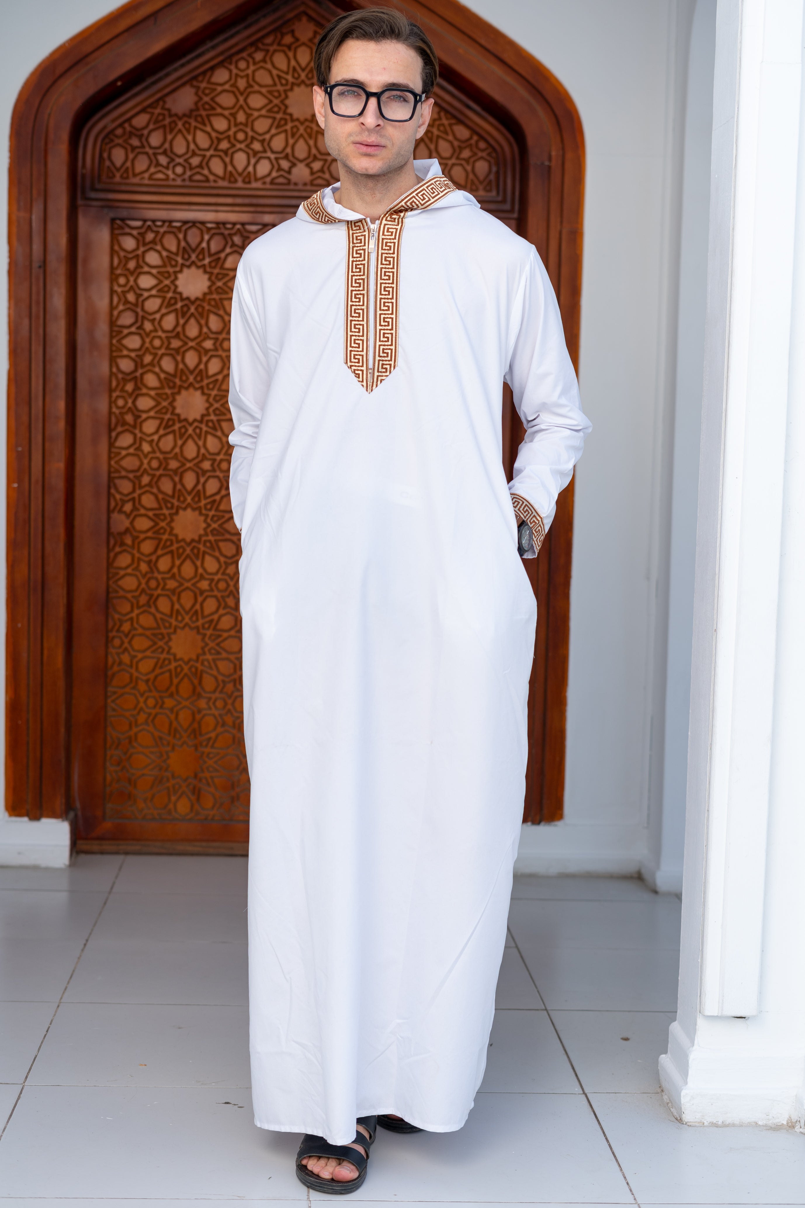 Luxury Fit Jalabya Hooded