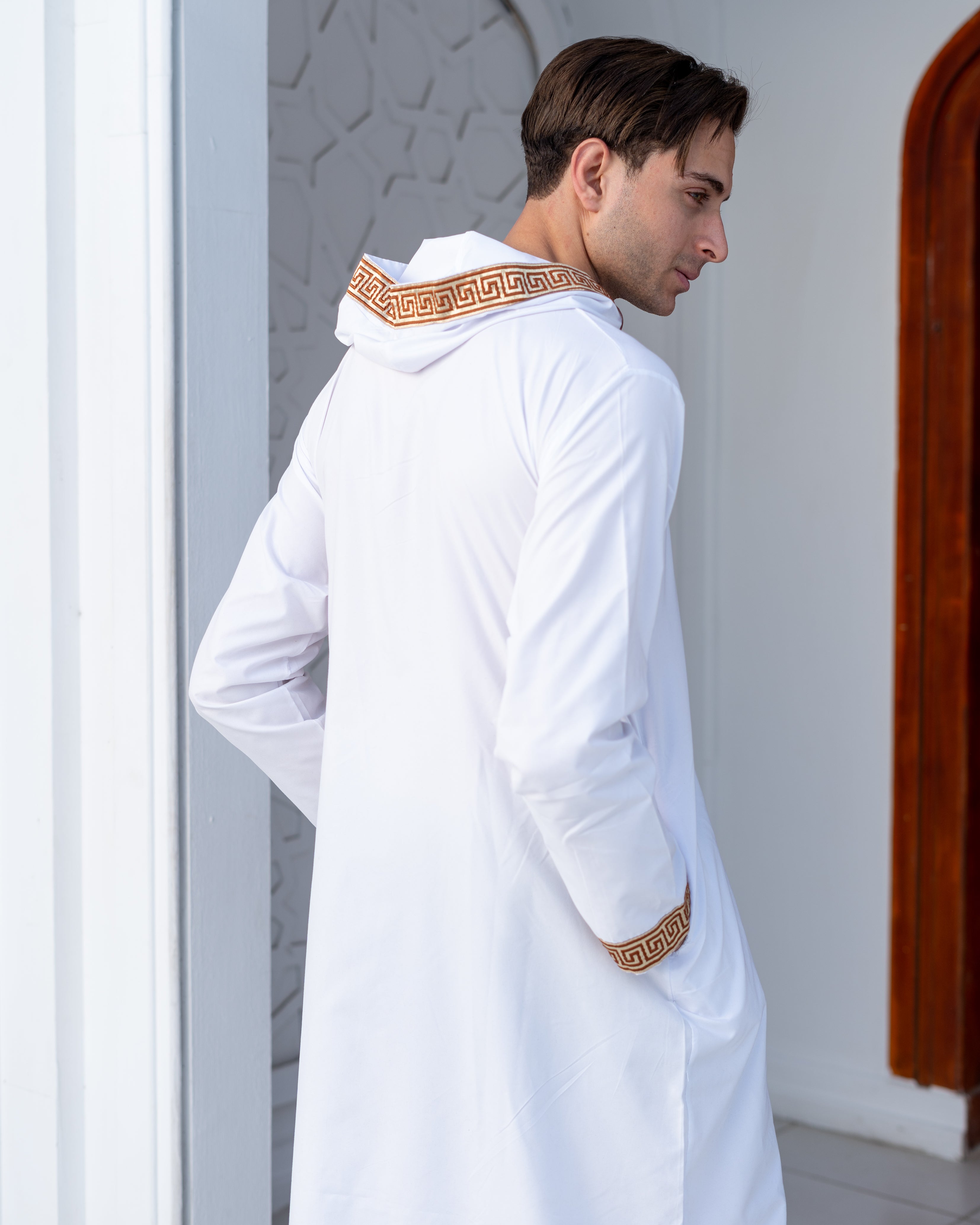 Luxury Fit Jalabya Hooded