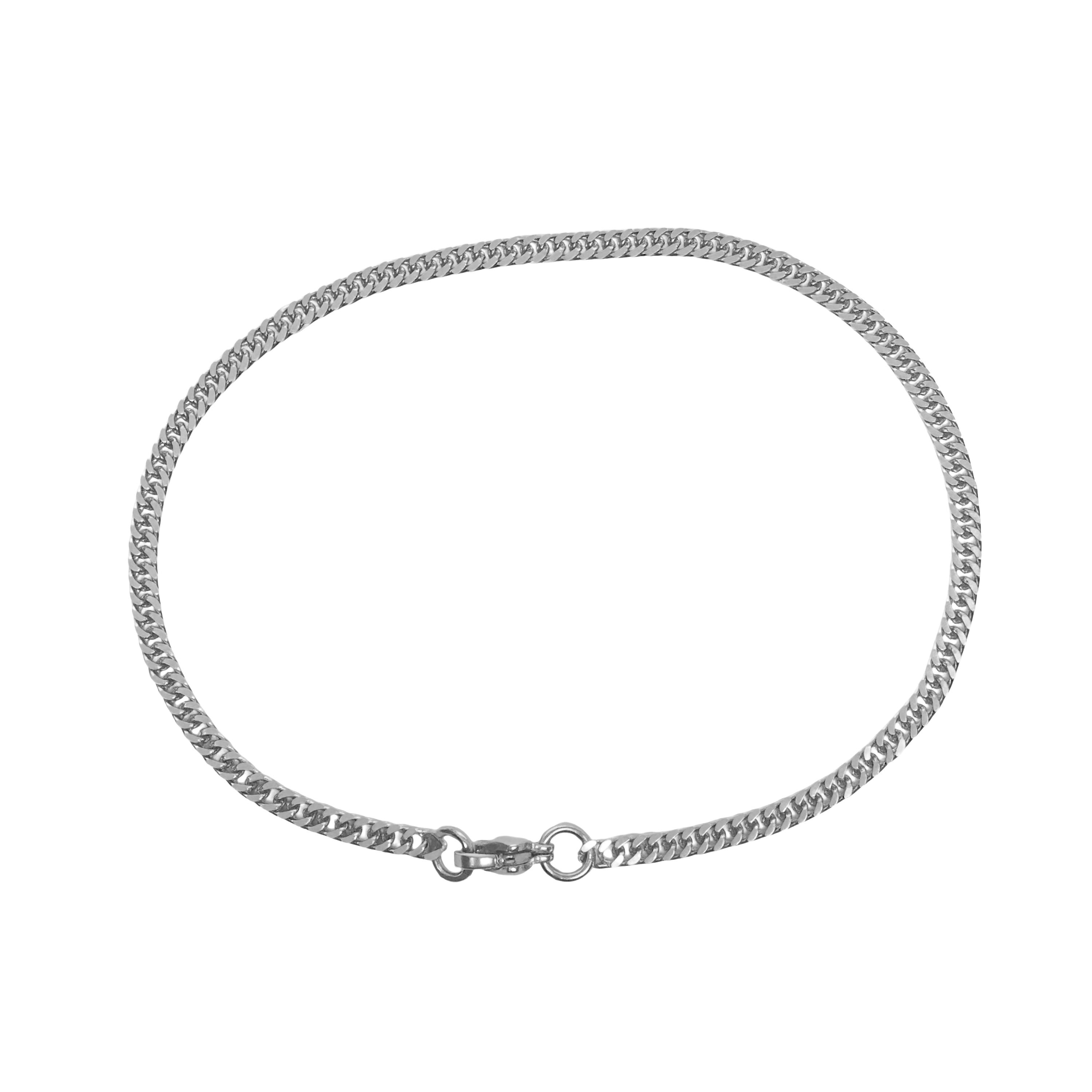 Small double silver bracelet