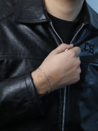 thin silver bracelet