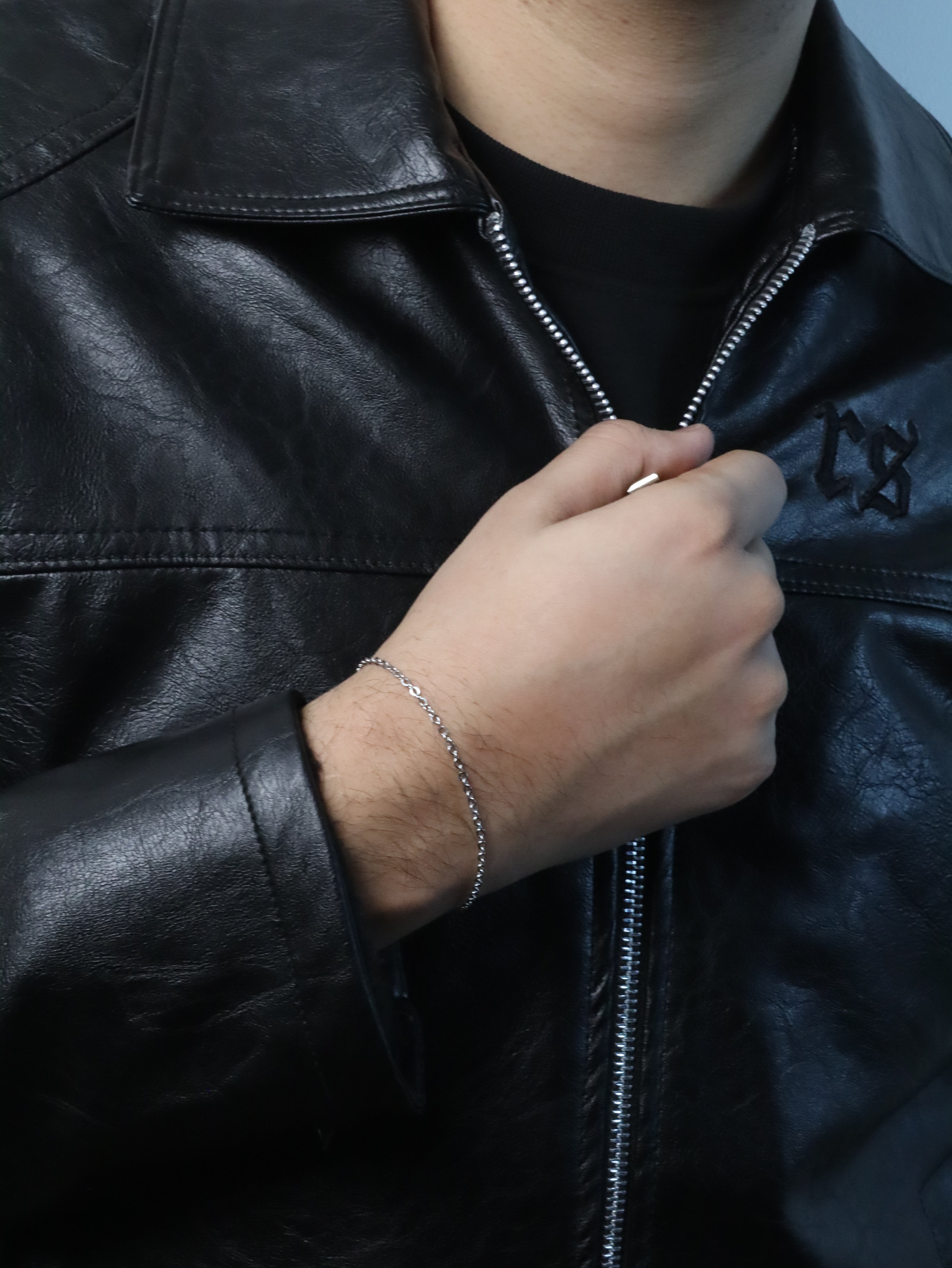 thin silver bracelet